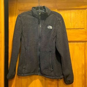 North Face Black Sherpa Fleece Jacket, L lightweight